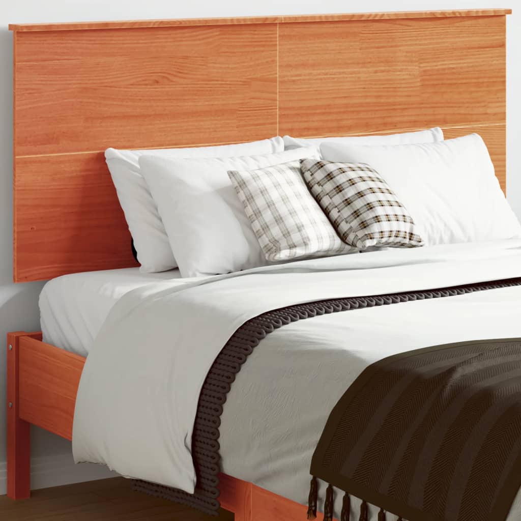 Headboard Wax Brown 120 cm Solid Wood Pine - Merkel Designers