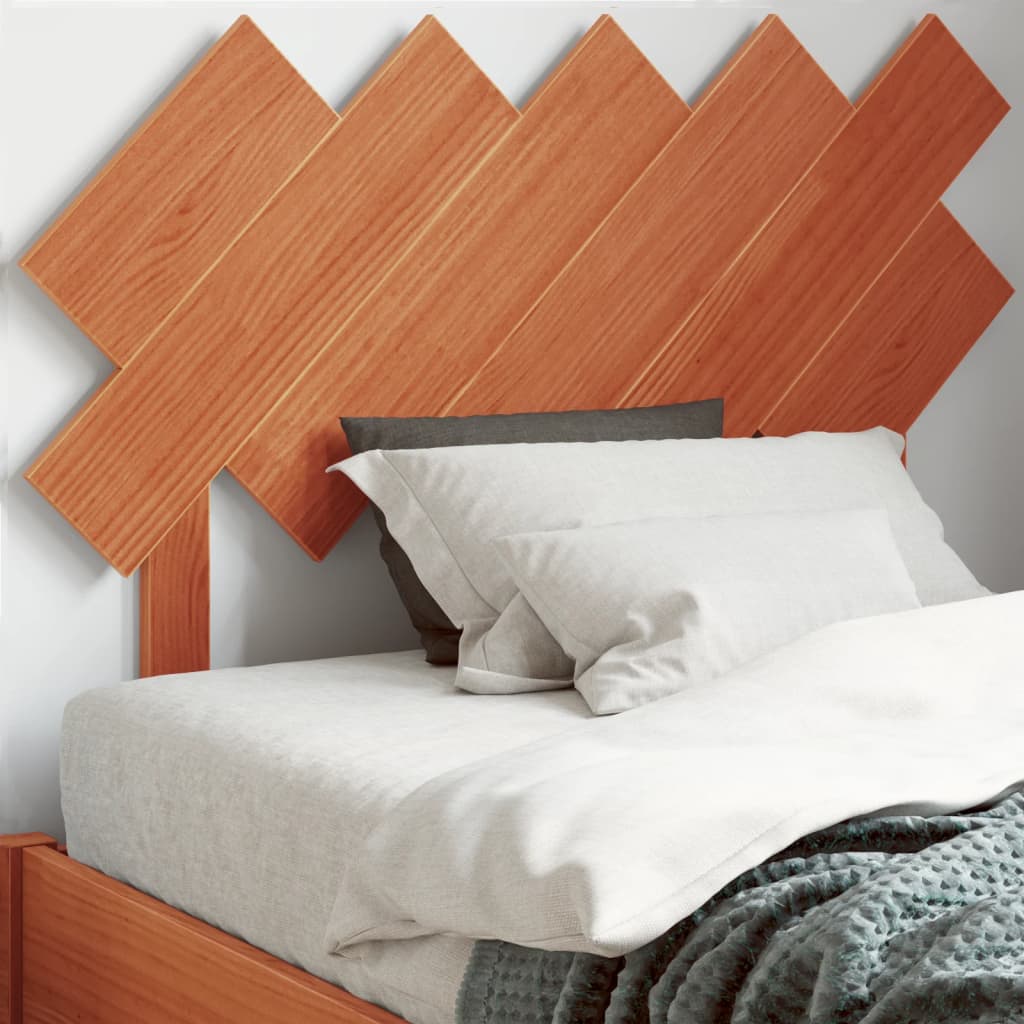 Headboard Wax Brown 100 cm Solid Wood Pine - Style and Chic