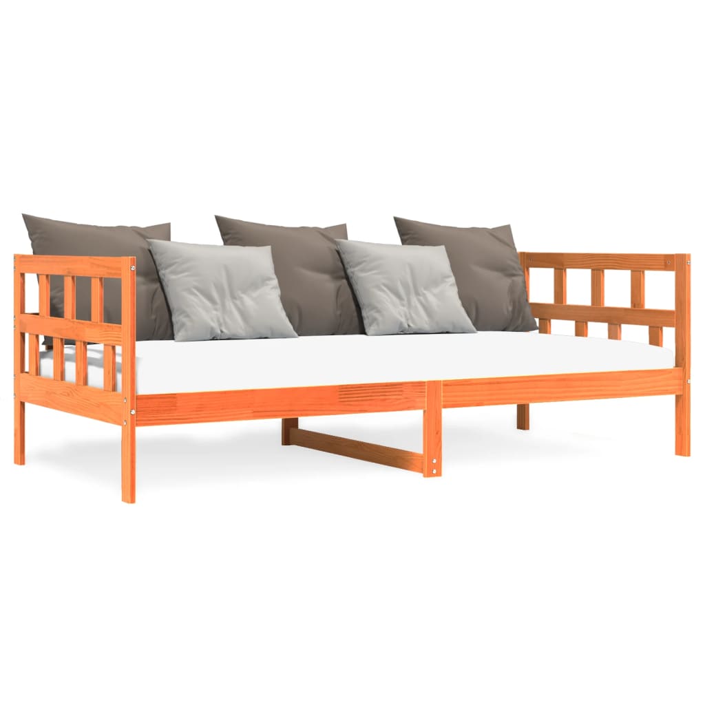 Day Bed Wax Brown 80x200 cm Solid Wood Pine - The Home Maker