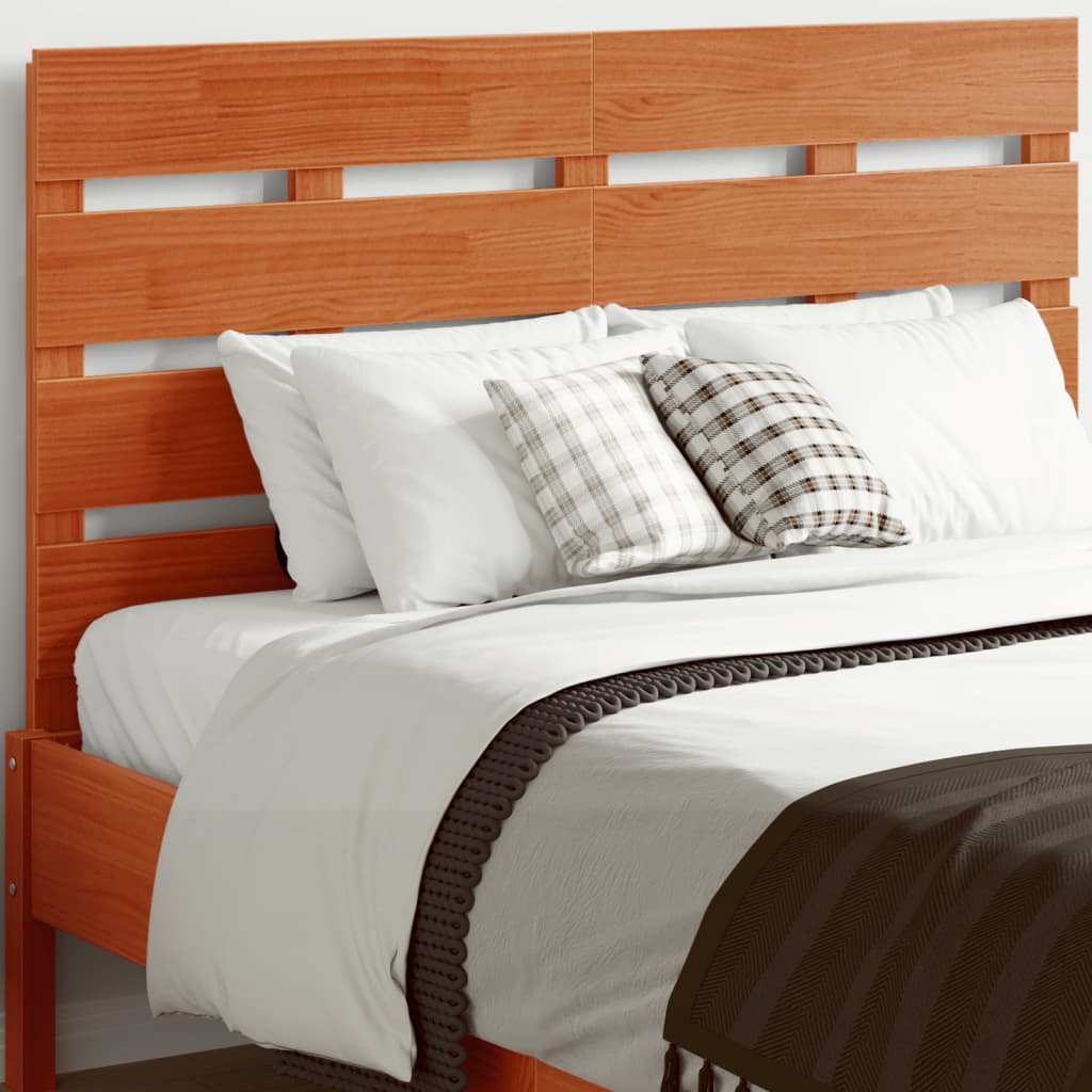 Headboard Wax Brown 135 cm Solid Wood Pine - Style and Chic