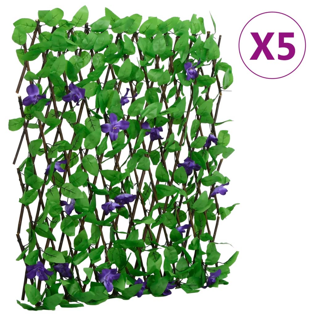 vidaXLÂ Artificial Ivy Trellis Expandable 5 pcs Green 180x70 cm - Style and Chic