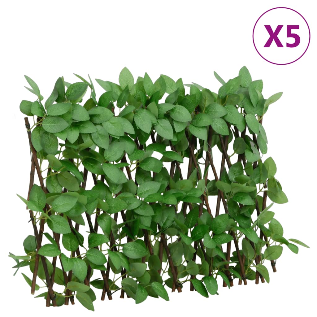 vidaXLÂ Artificial Ivy Trellis Expandable 5 pcs Green 180x30 cm - The Home Maker