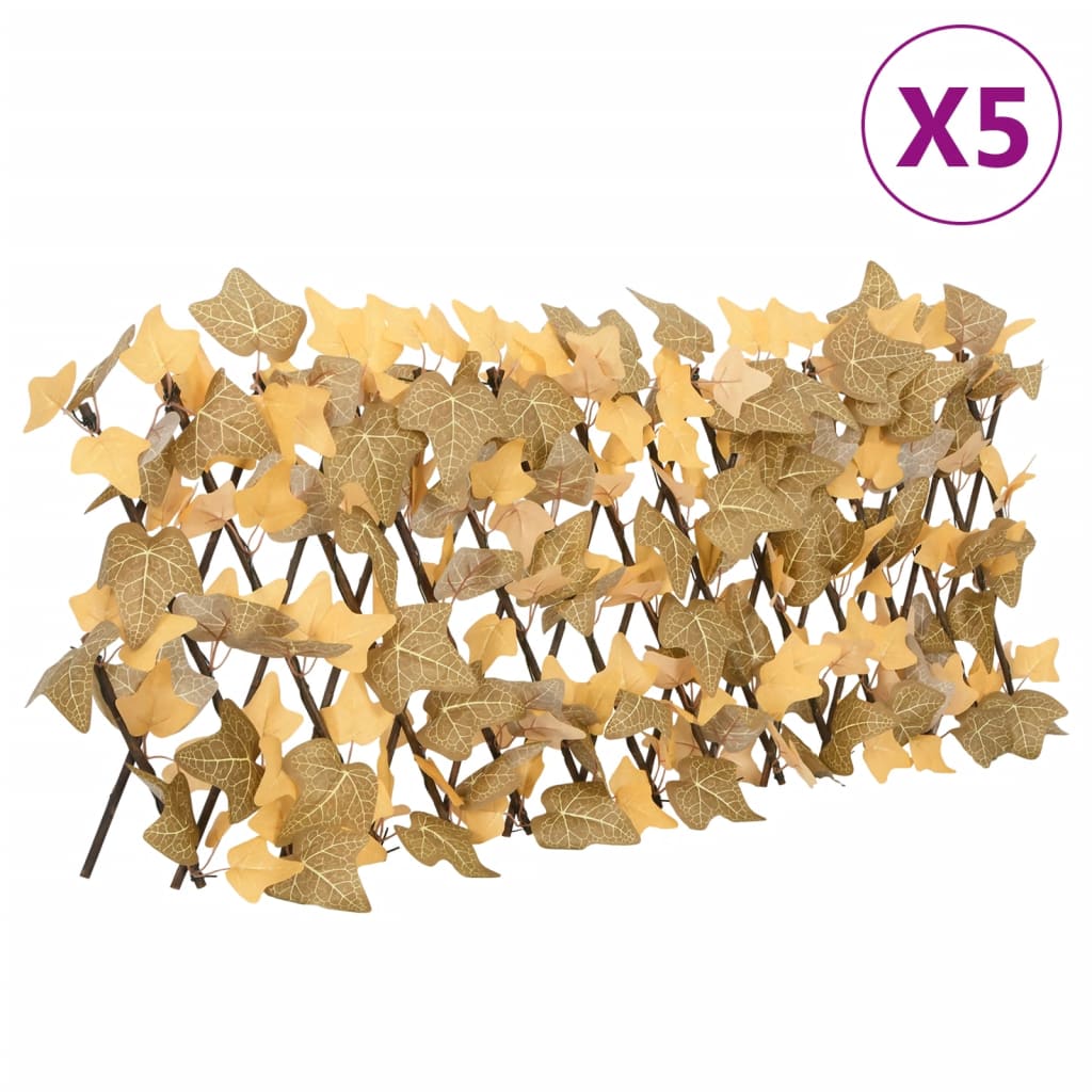 Artificial Maple Leaf Trellis Expandable Orange 5 pcs 180x30 cm - The Home Maker