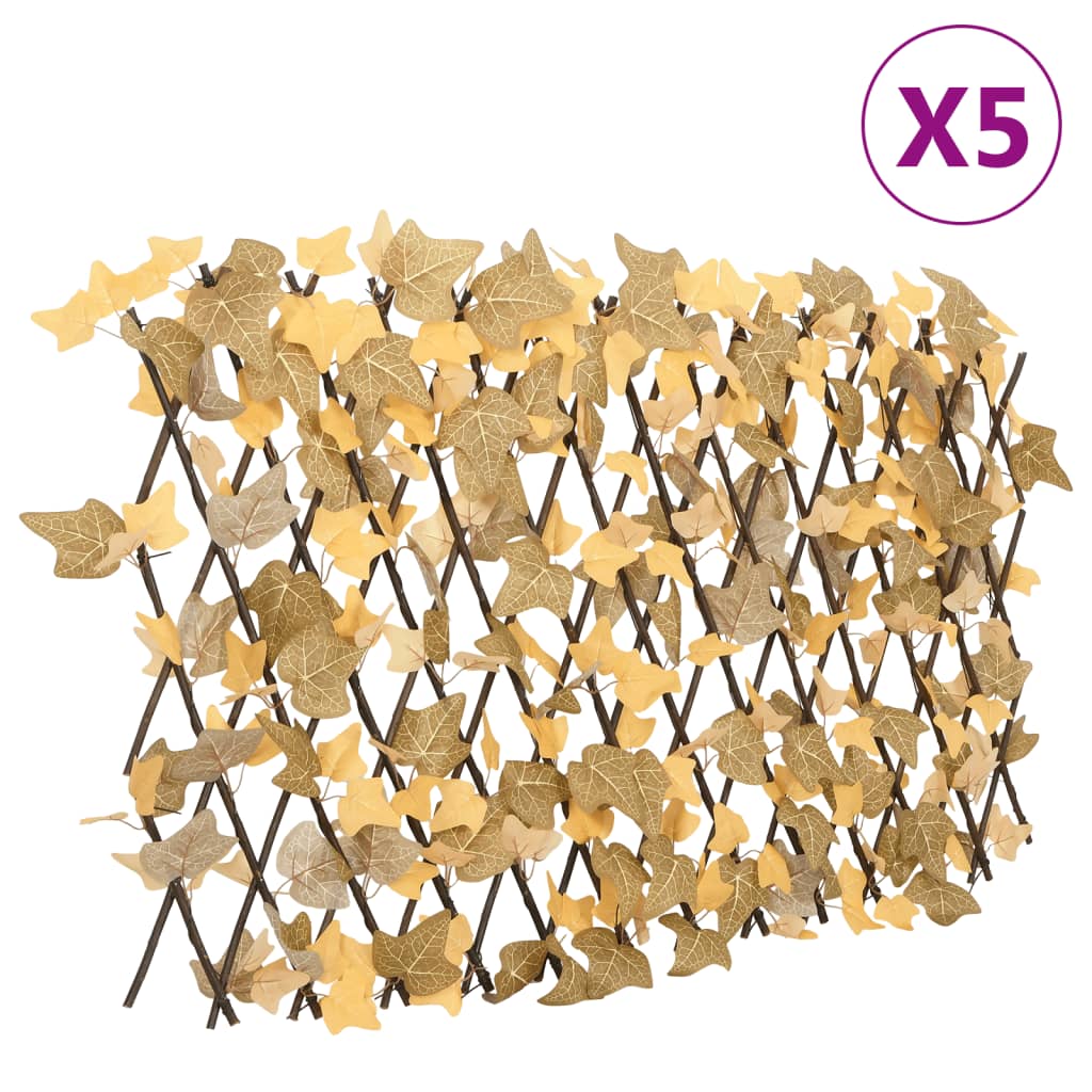 Artificial Maple Leaf Trellis Expandable Orange 5 pcs 180x60 cm - All Things Good