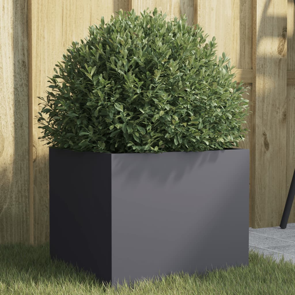 Planter Anthracite 32x30x29 cm Cold-rolled Steel - Merkel Designers
