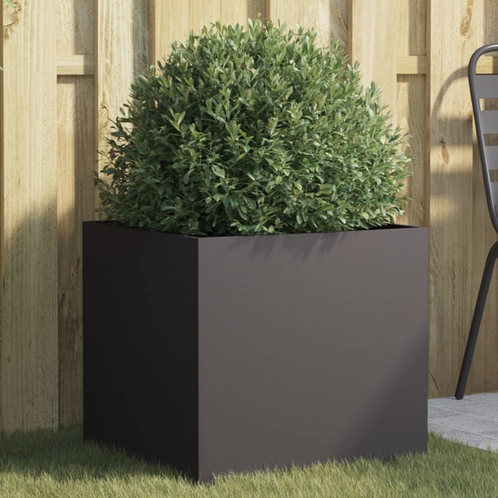 Planter Black 49x47x46 cm Cold-rolled Steel - The Home Maker