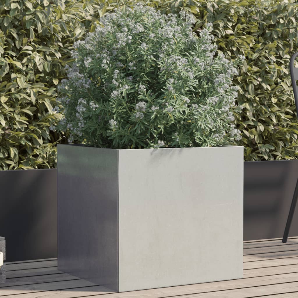 Planter Silver 49x47x46 cm Stainless Steel - The Home Maker