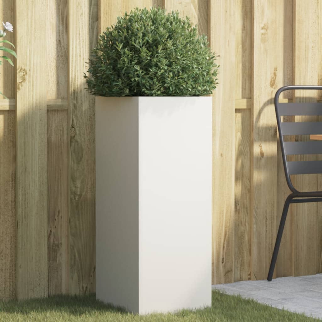 Planter White 32x27.5x75 cm Cold-rolled Steel - Merkel Designers