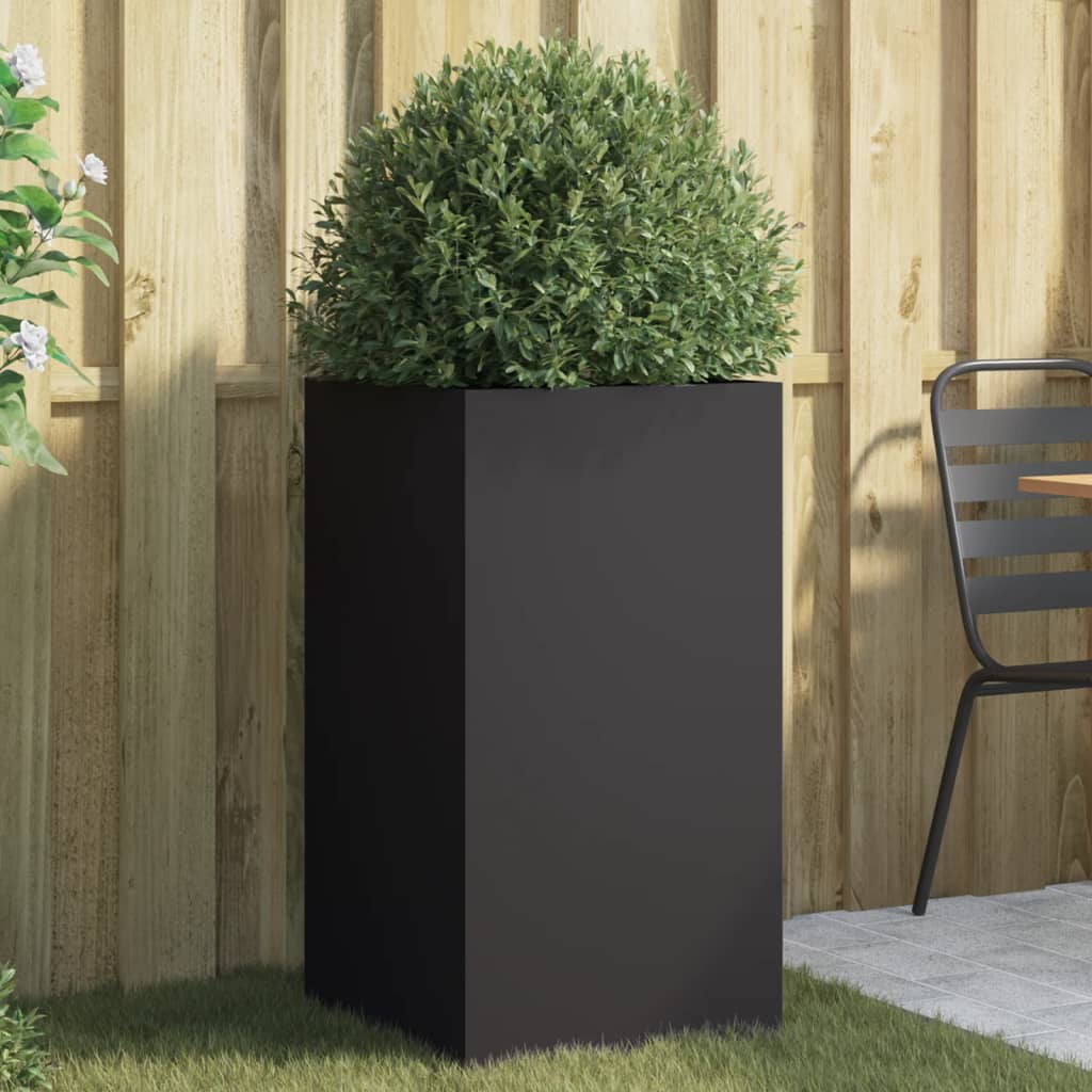 Planter Black 42x38x75 cm Cold-rolled Steel - All Things Good
