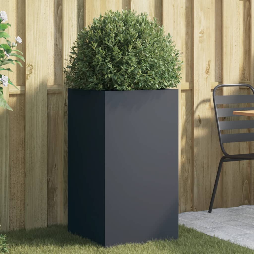 Planter Anthracite 42x38x75 cm Cold-rolled Steel - Merkel Designers