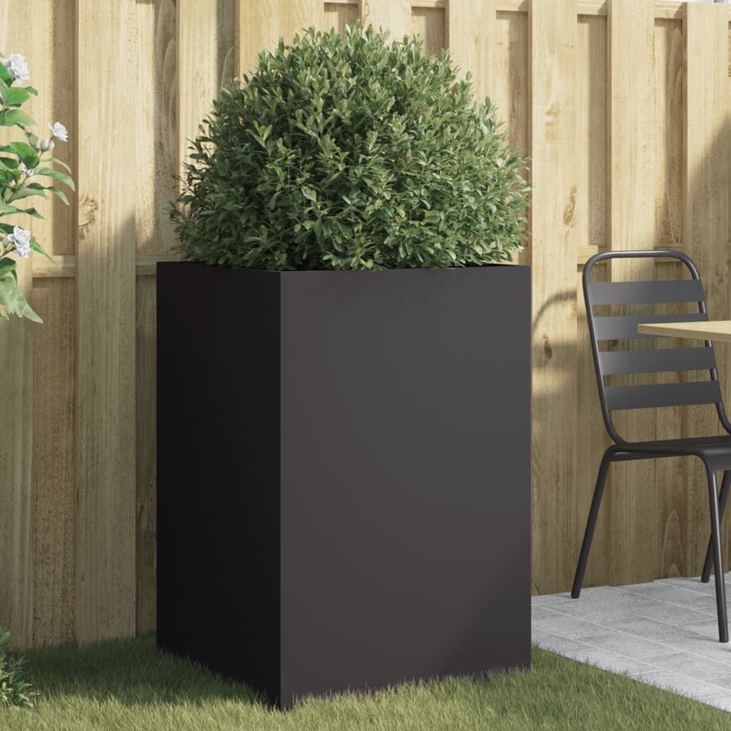 Planter Black 52x48x75 cm Cold-rolled Steel - Style and Chic