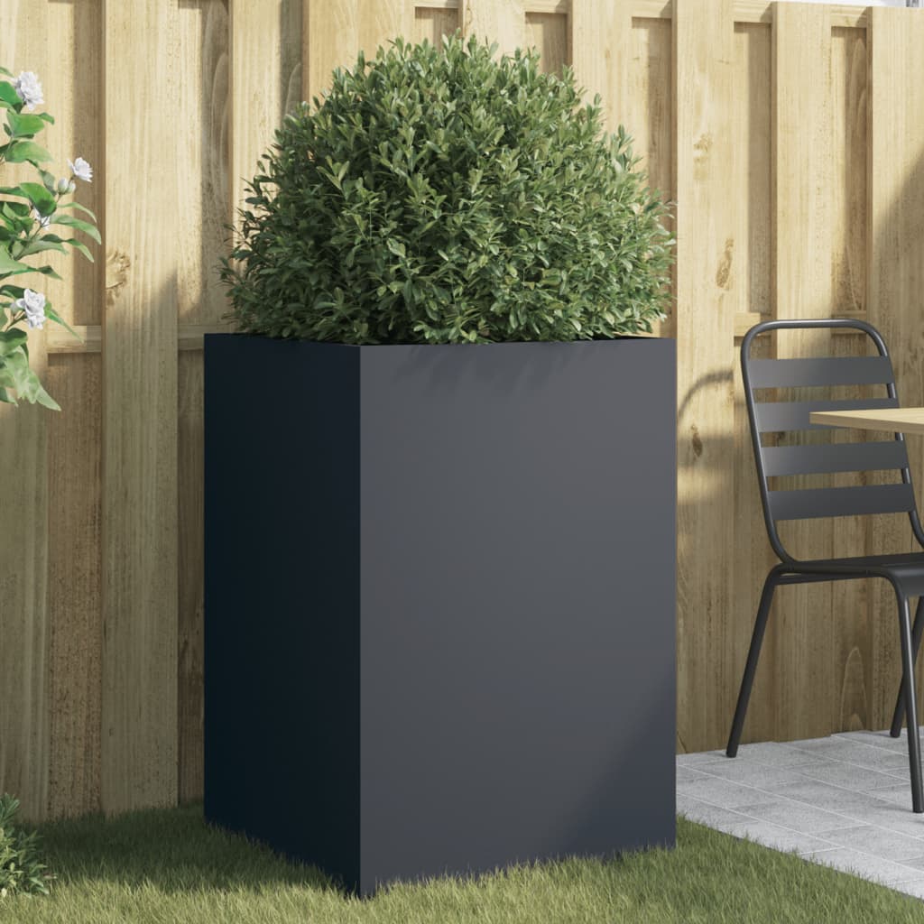 Planter Anthracite 52x48x75 cm Cold-rolled Steel - Merkel Designers