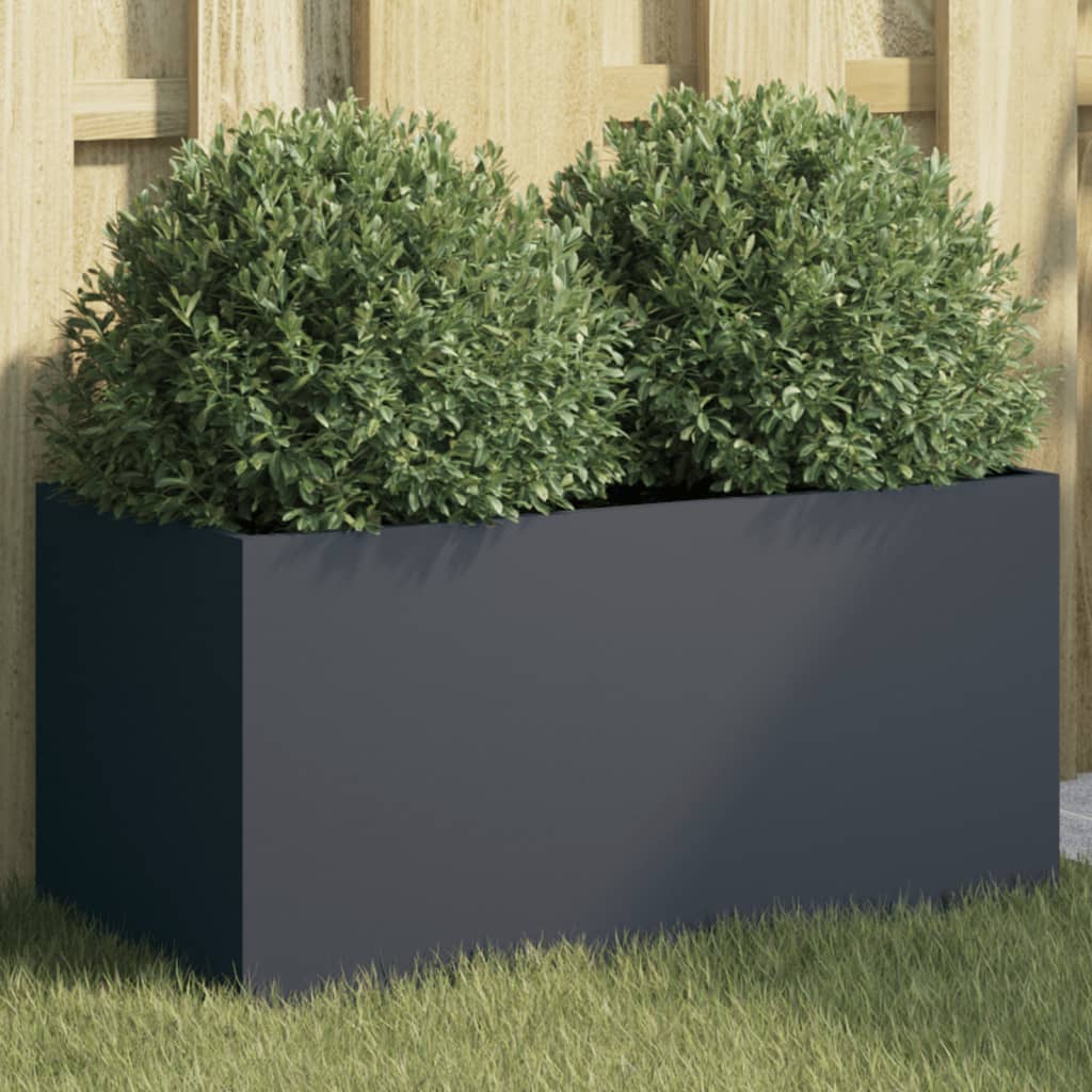 Planter Anthracite 62x30x29 cm Cold-rolled Steel - Merkel Designers