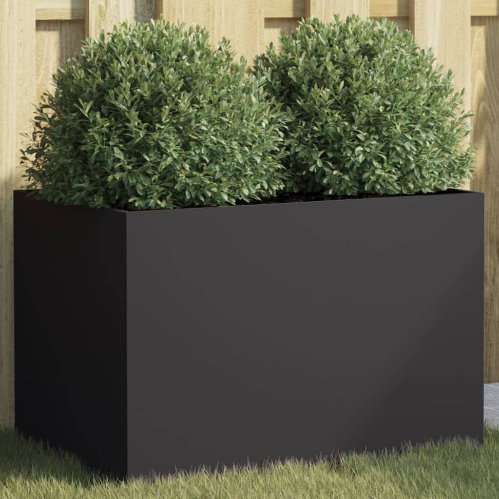Planter Black 62x40x39 cm Cold-rolled Steel - Style and Chic