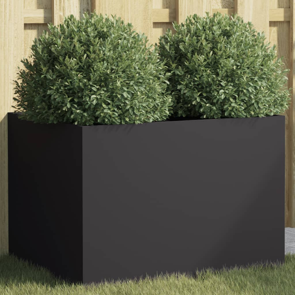 Planter Black 62x47x46 cm Cold-rolled Steel - Merkel Designers