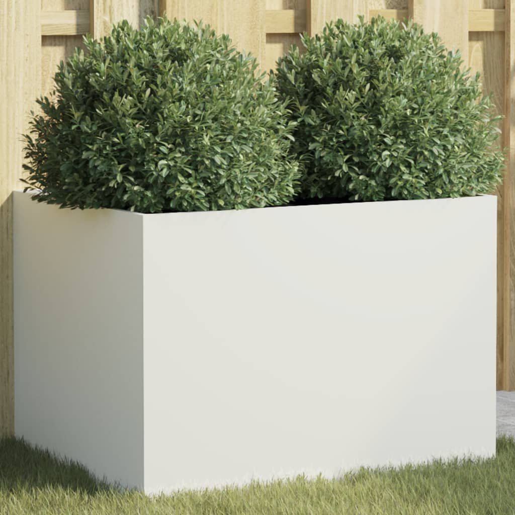 Planter White 62x47x46 cm Cold-rolled Steel - The Home Maker