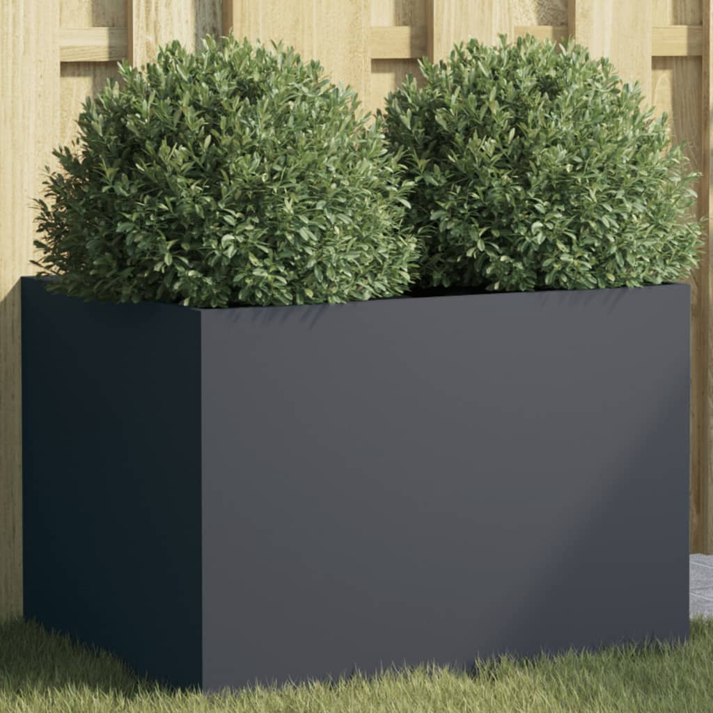 Planter Anthracite 62x47x46 cm Cold-rolled Steel - Merkel Designers