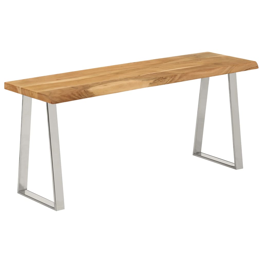 Bench with Live Edge 105 cm Solid Wood Acacia - The Home Maker