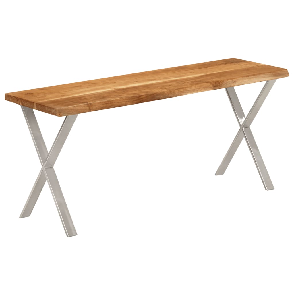 Bench with Live Edge 105 cm Solid Wood Acacia - All Things Good