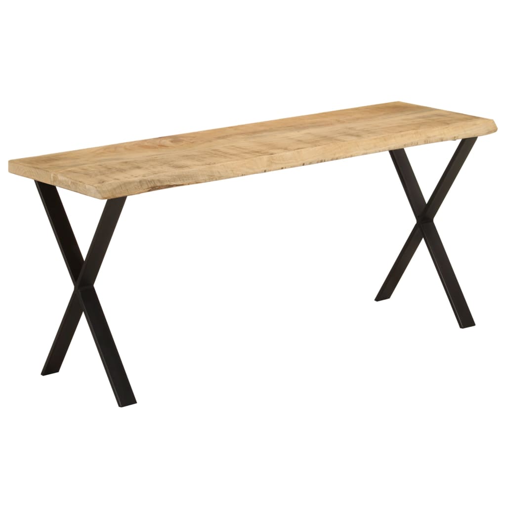 Bench with Live Edge 105 cm Solid Wood Mango - Style and Chic