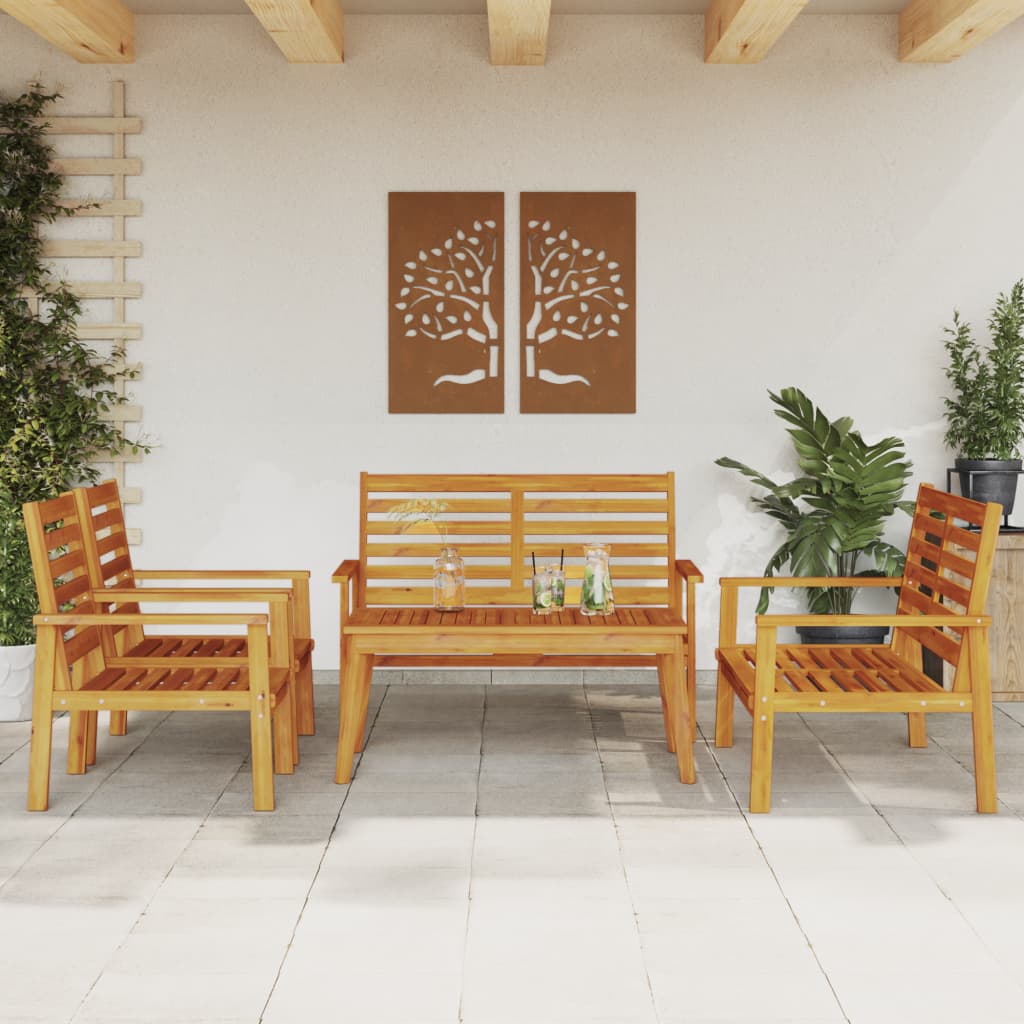 5 Piece Garden Lounge Set Solid Wood Acacia - R and M Furniture