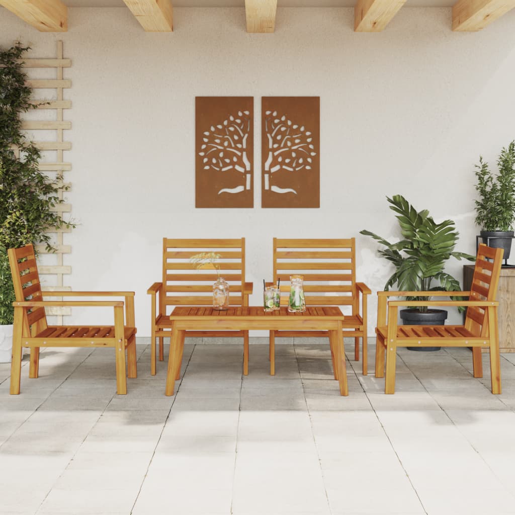 5 Piece Garden Lounge Set Solid Wood Acacia - Design Hut