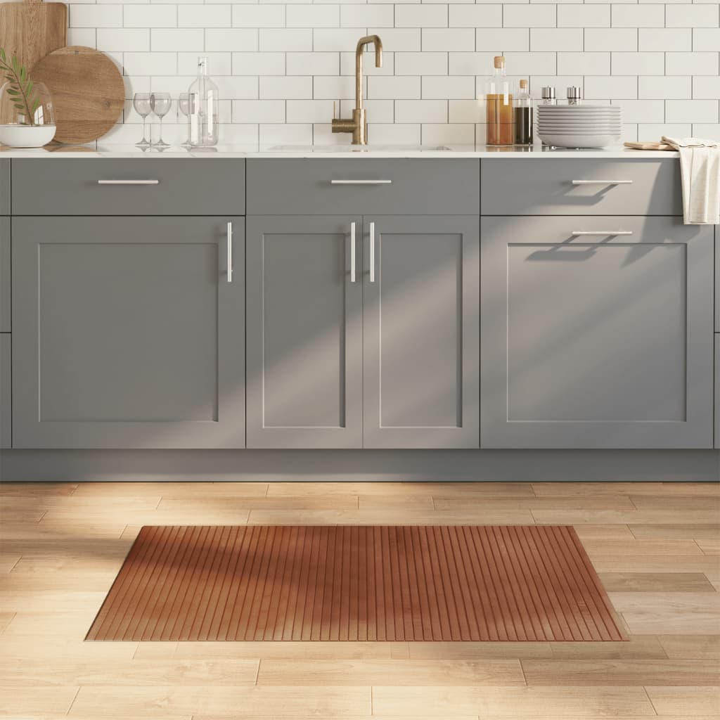 Rug Rectangular Brown 60x100 cm Bamboo - Casper Homes