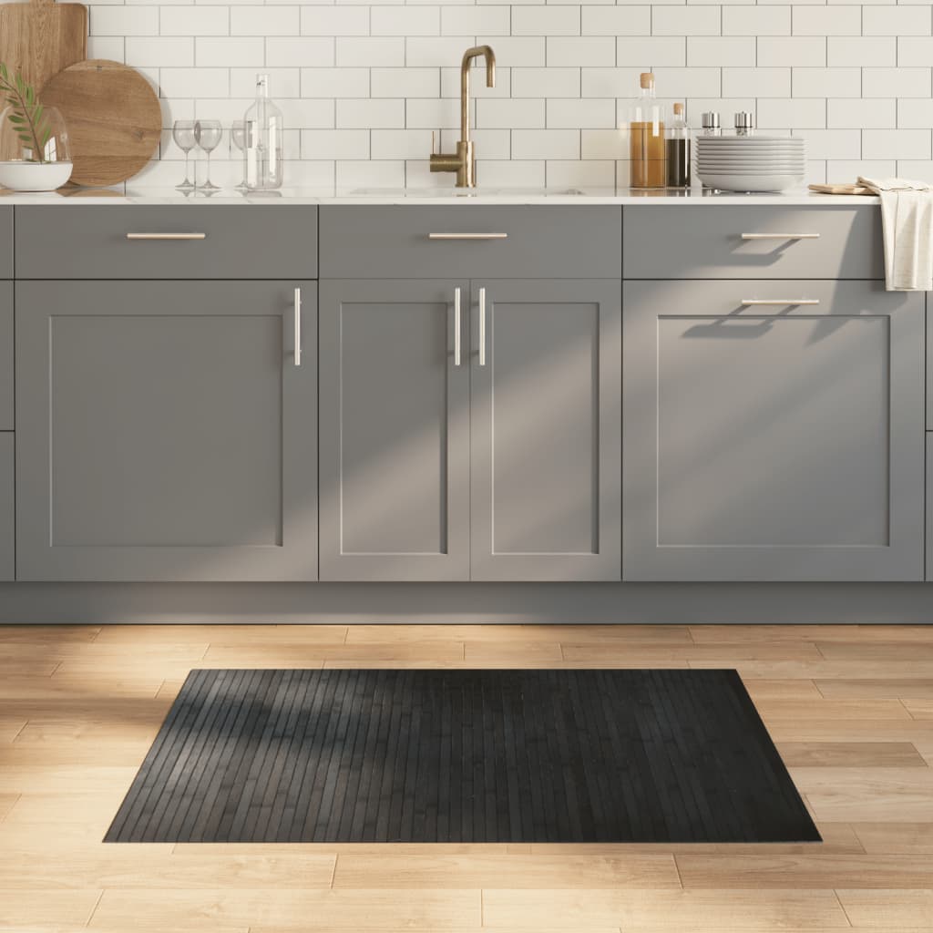 Rug Rectangular Grey 70x100 cm Bamboo - Merlin Deals