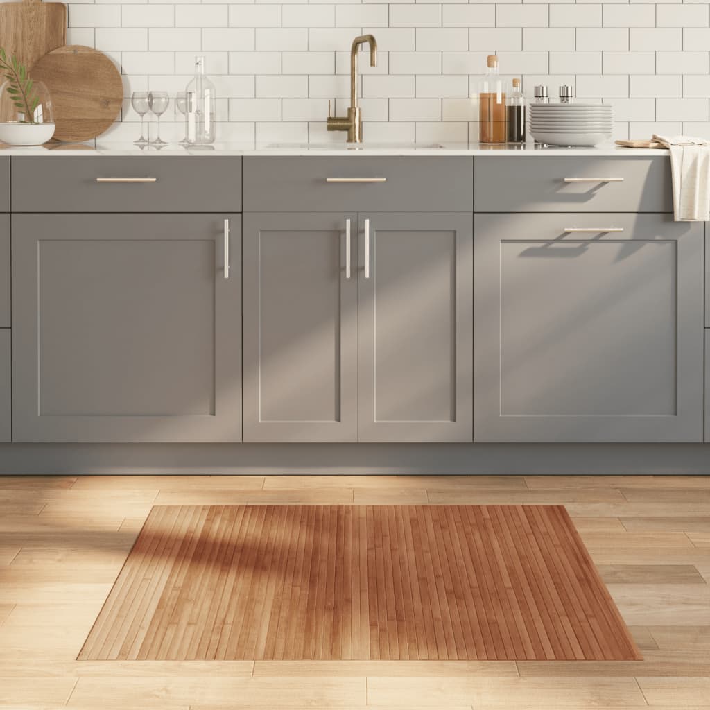 Rug Rectangular Brown 80x100 cm Bamboo - Merkel Designers