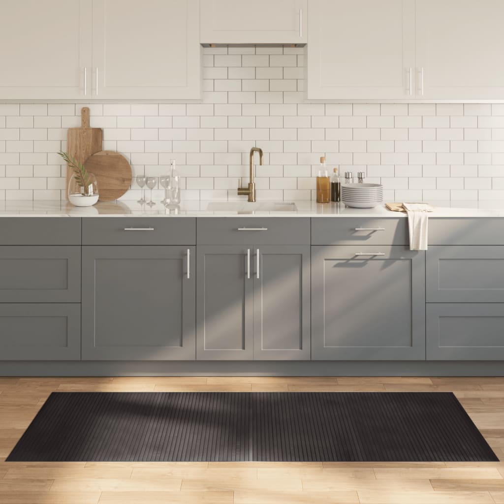 Rug Rectangular Dark Brown 80x200 cm Bamboo - Charlotte Dunes