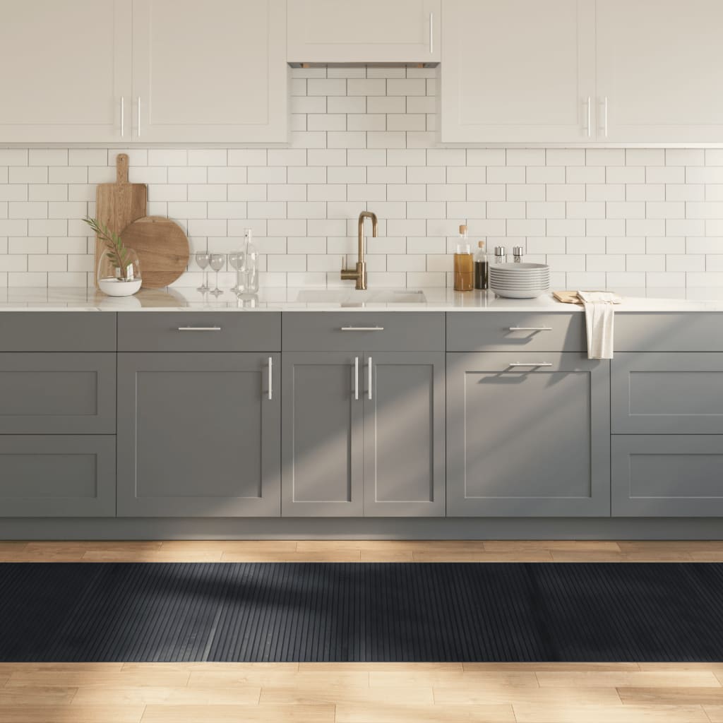 Rug Rectangular Black 80x300 cm Bamboo - Merlin Deals