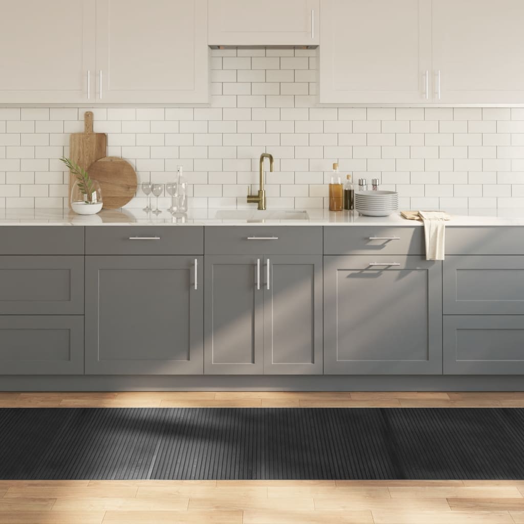 Rug Rectangular Grey 80x300 cm Bamboo - Millennium Furniture