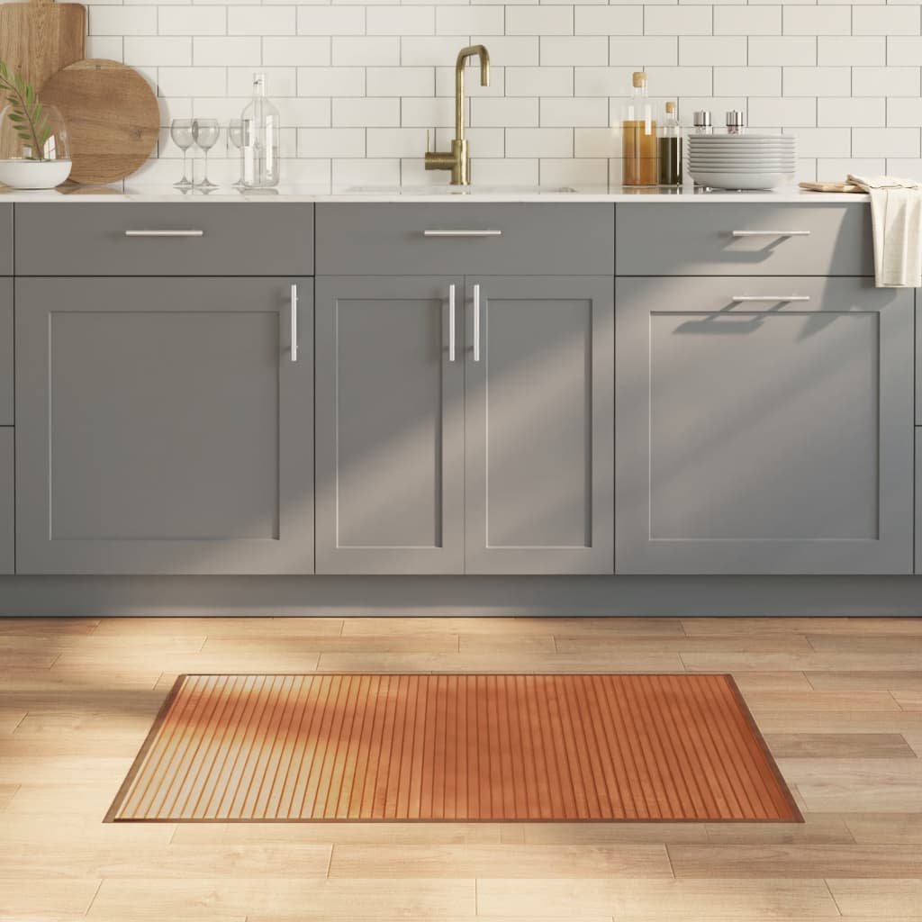 Rug Rectangular Brown60x100 cm Bamboo - Millennium Furniture