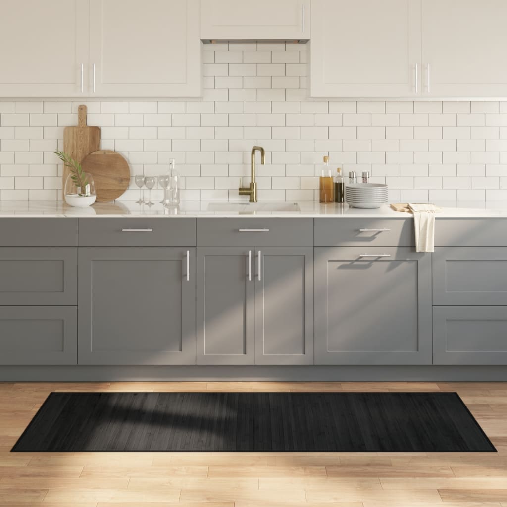 Rug Rectangular Black70x200 cm Bamboo - Charlotte Dunes