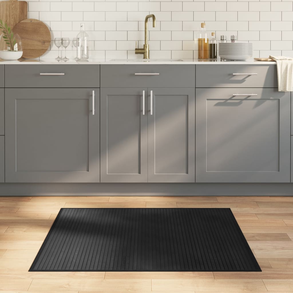Rug Rectangular Black80x100 cm Bamboo - Millennium Furniture
