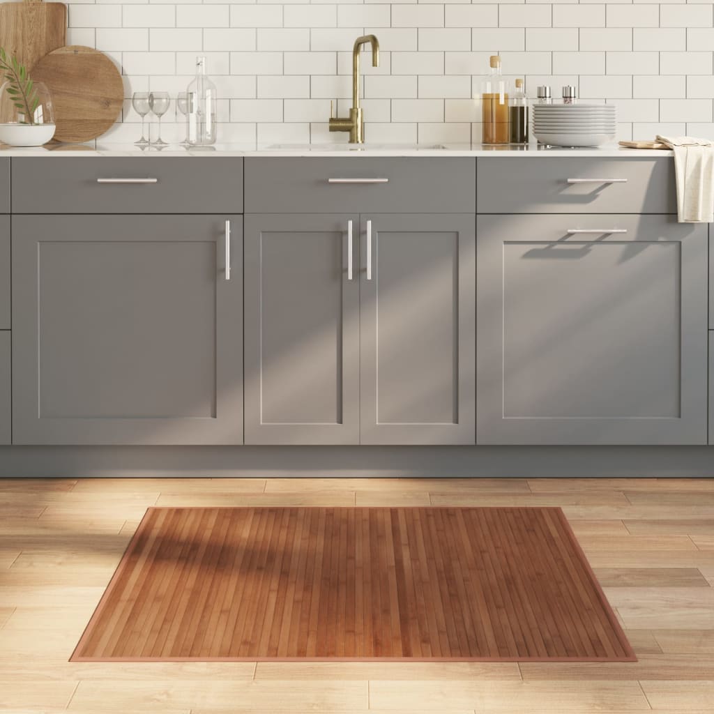 Rug Rectangular Brown80x100 cm Bamboo - Merkel Designers