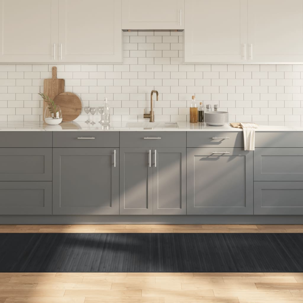 Rug Rectangular Grey80x300 cm Bamboo - Millennium Furniture