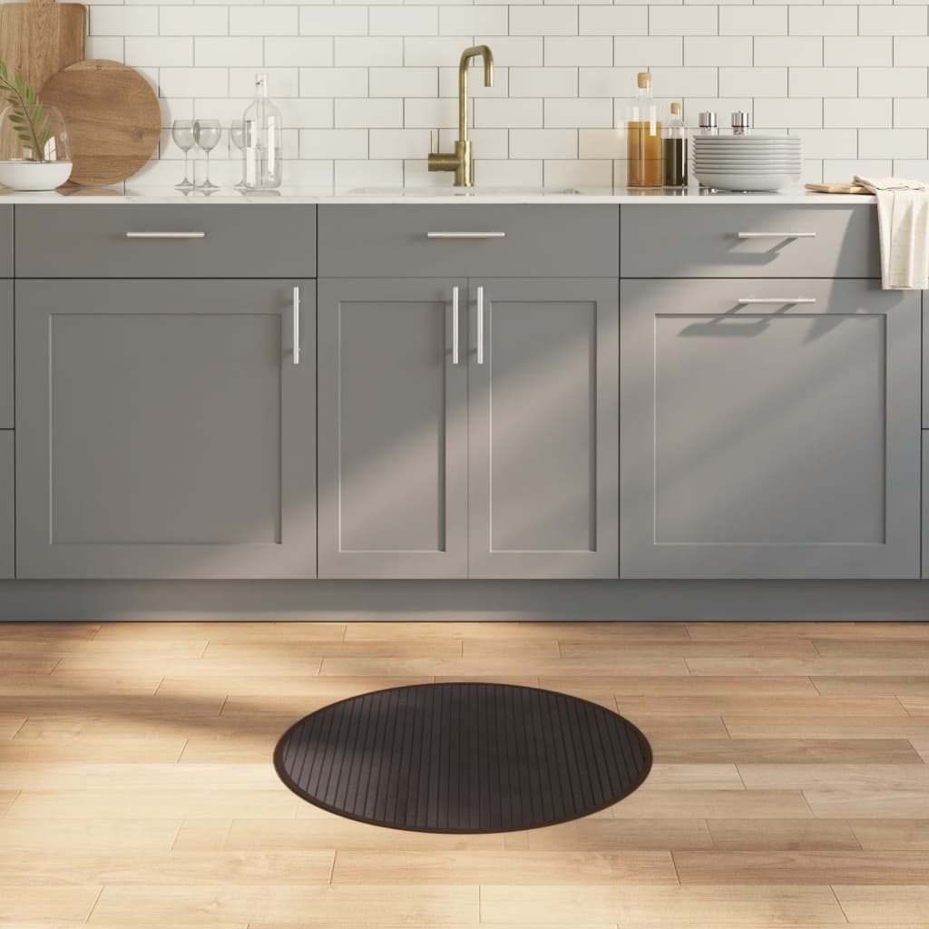 Rug Round Dark Brown60 cm Bamboo - Design Hut