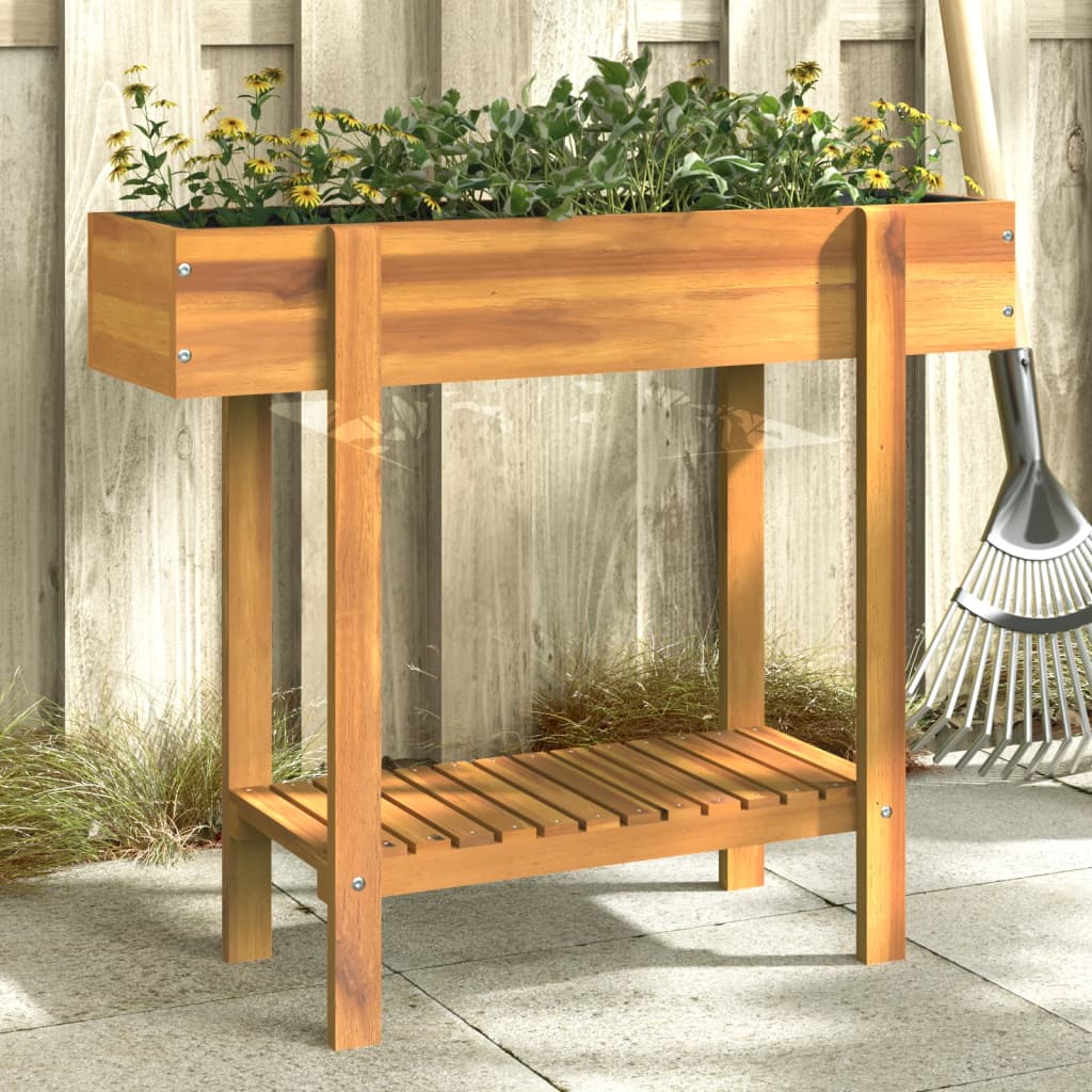 Garden Raised Bed 90x30x75 cm Solid Wood Acacia - Decor Base
