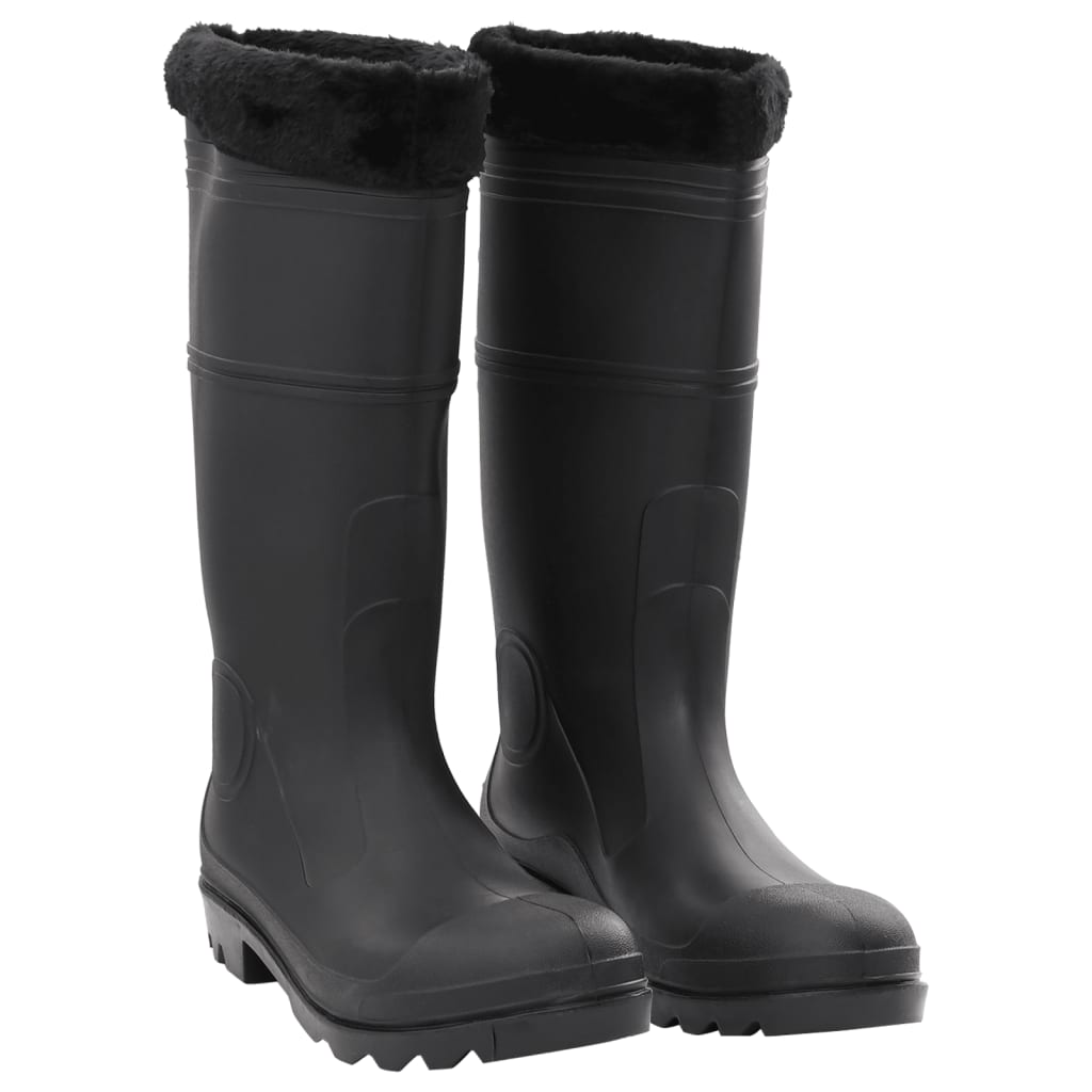 Rian Boots with Removable Socks Black Size 44 PVC - Merkel Designers