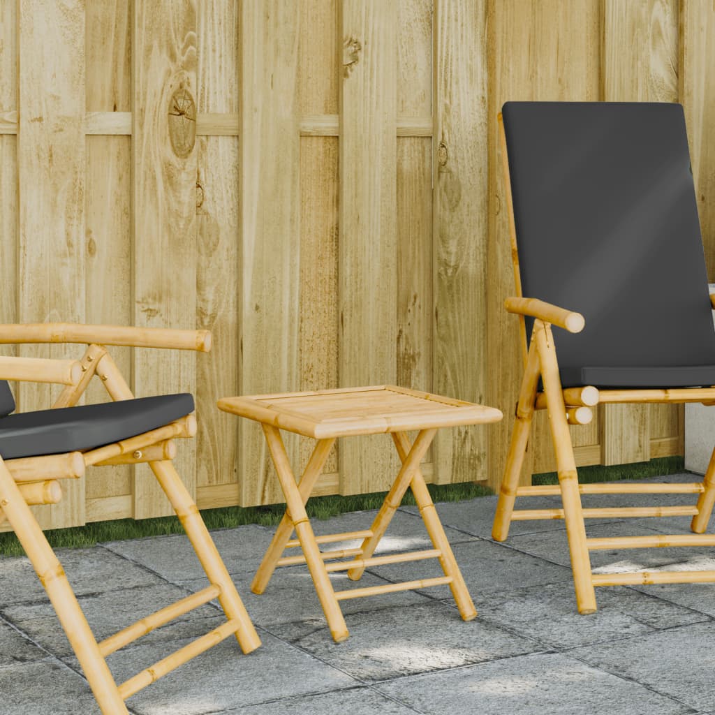 Folding Garden Table 45x45x45 cm Bamboo - Discount Dealers