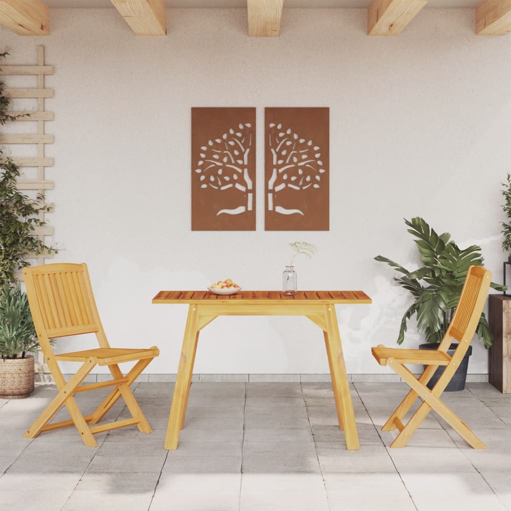 3 Piece Garden Dining Set Solid Wood Acacia - The Home Maker