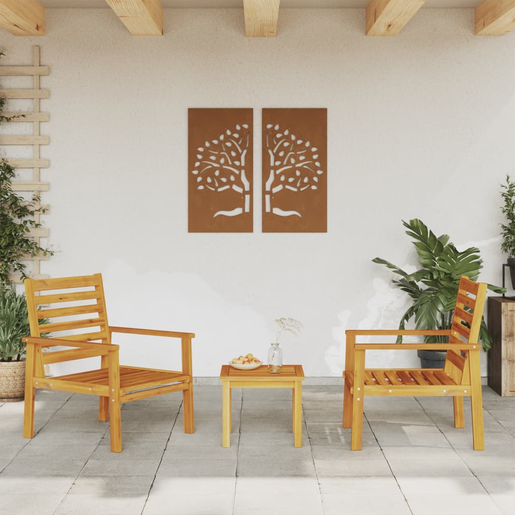Garden Sofa Chair 2pcs 66.5x65x81 cm Solid Wood Acacia - Style and Chic