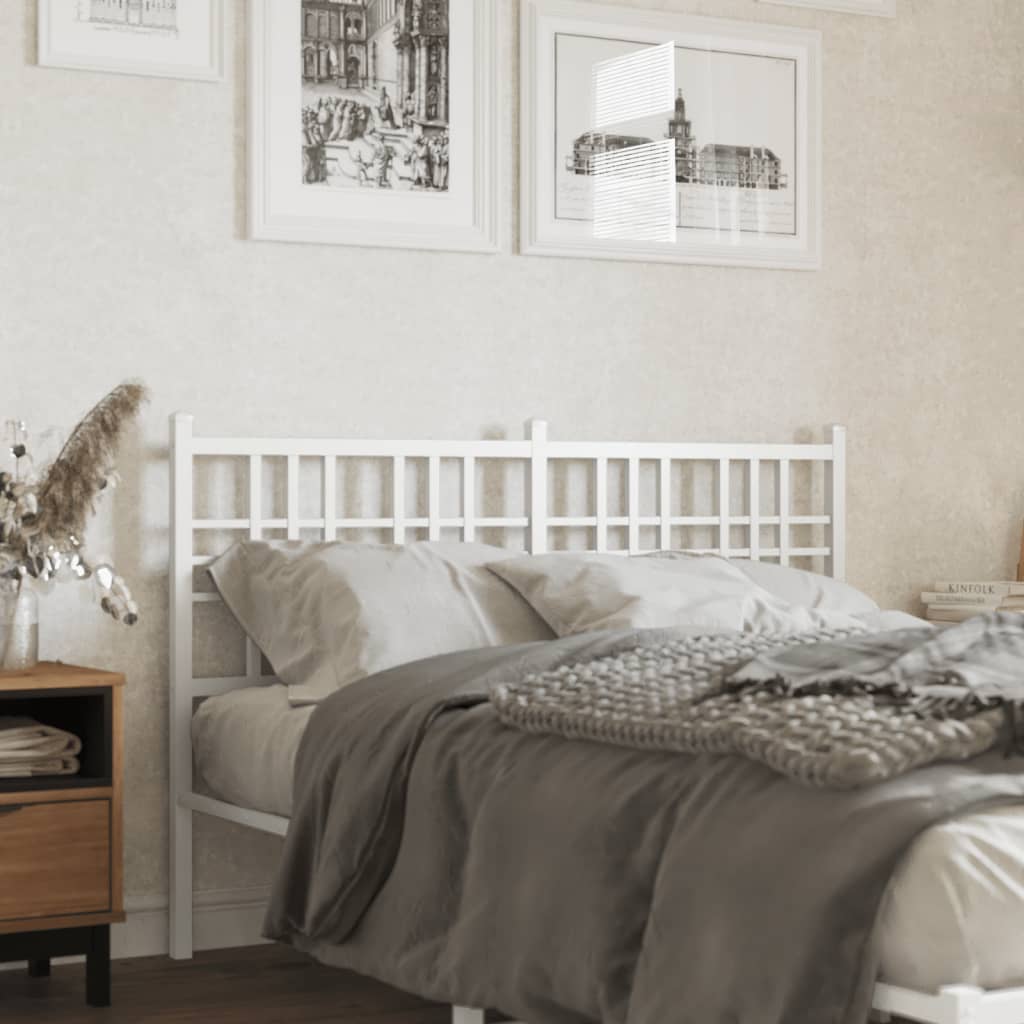 Metal Headboard White 120cm - Direct Imports