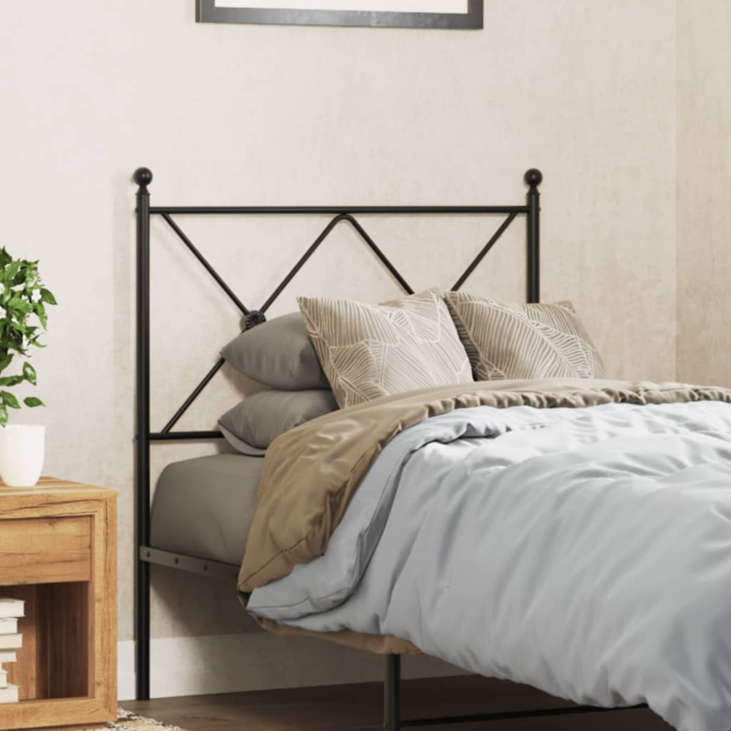 Metal Headboard Black 75cm - Direct Imports