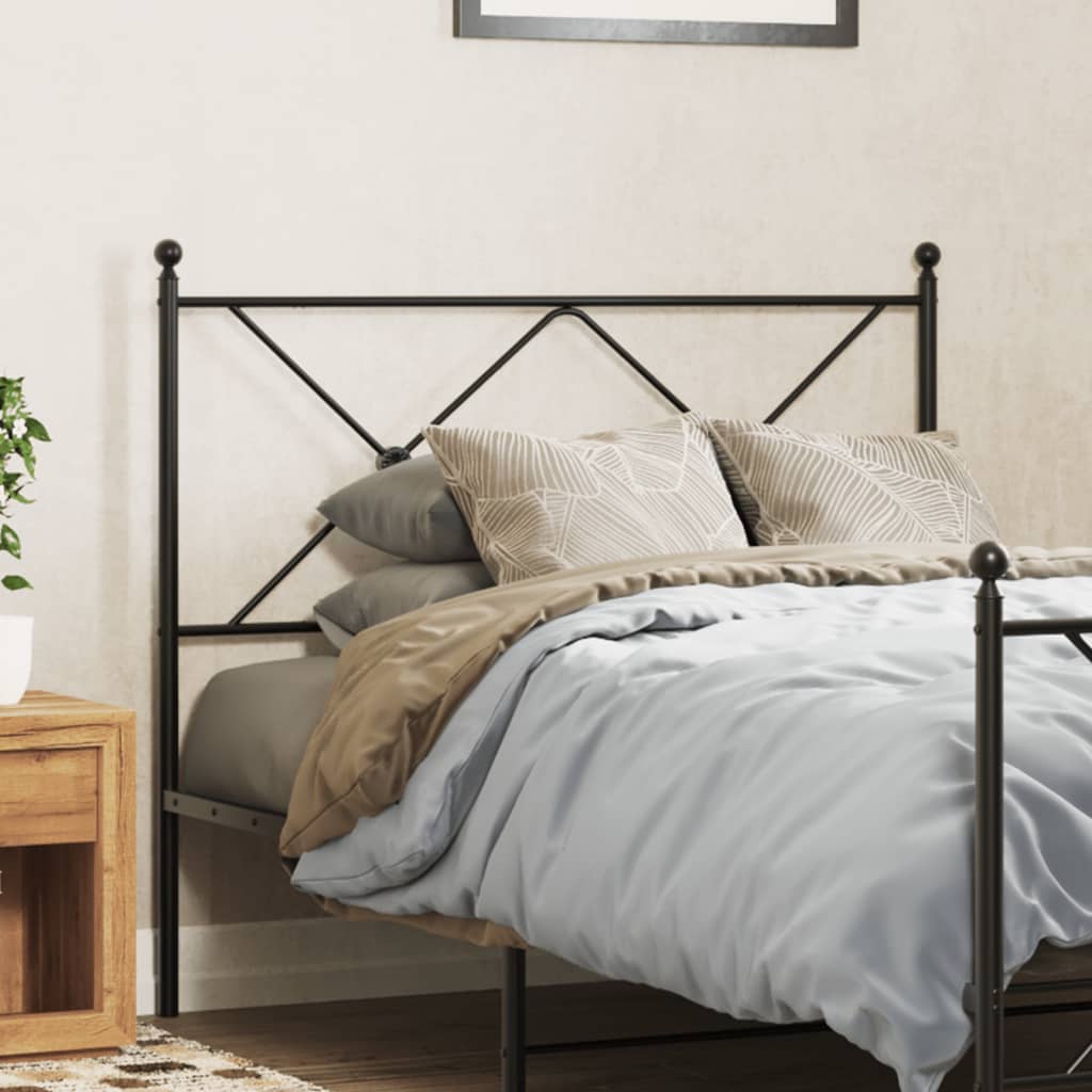 Metal Headboard Black 107cm - Direct Imports