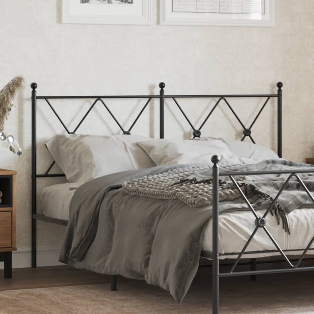 Metal Headboard Black 137cm - Direct Imports