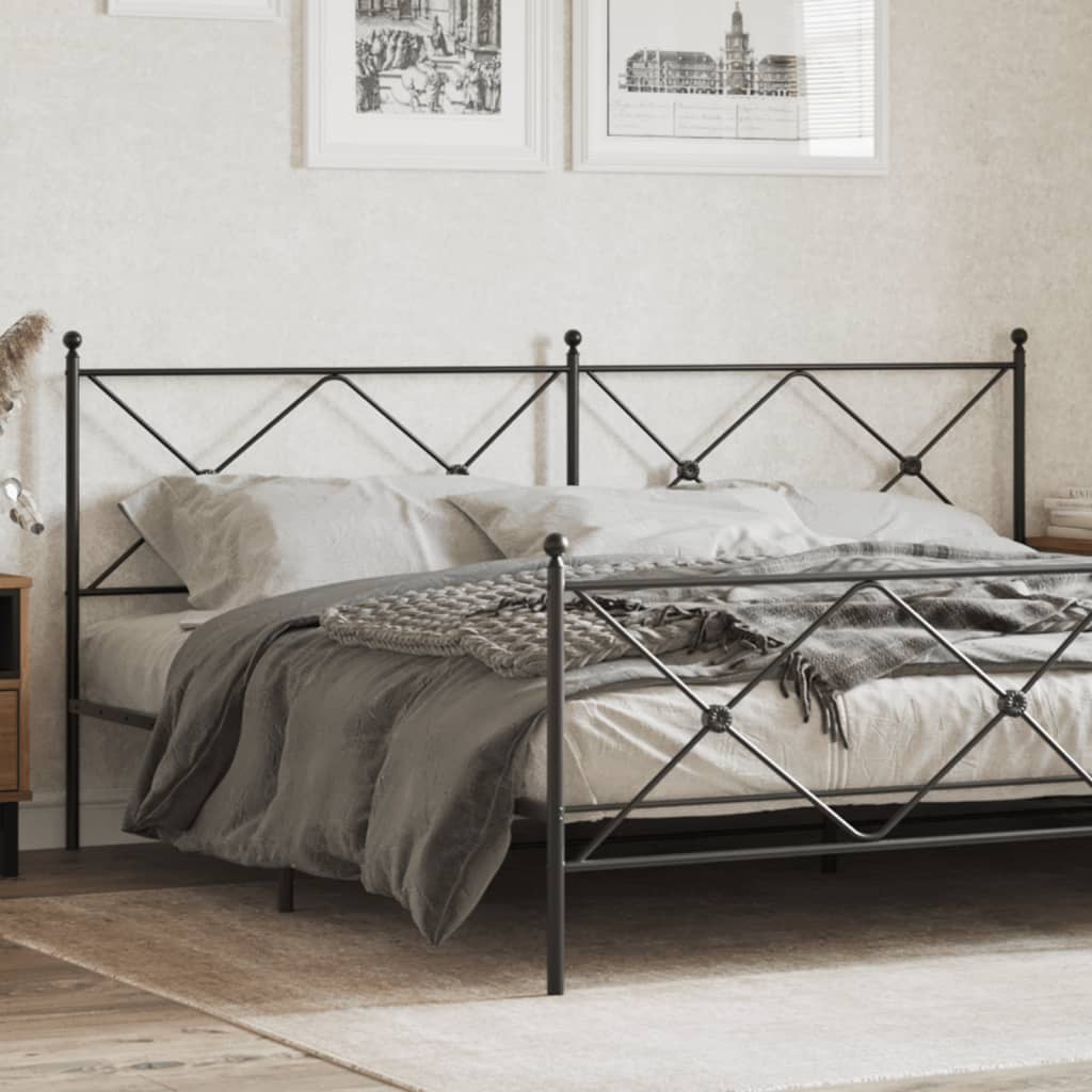 Metal Headboard Black 193cm - Direct Imports