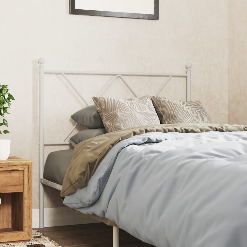 Metal Headboard White 90cm - Direct Imports