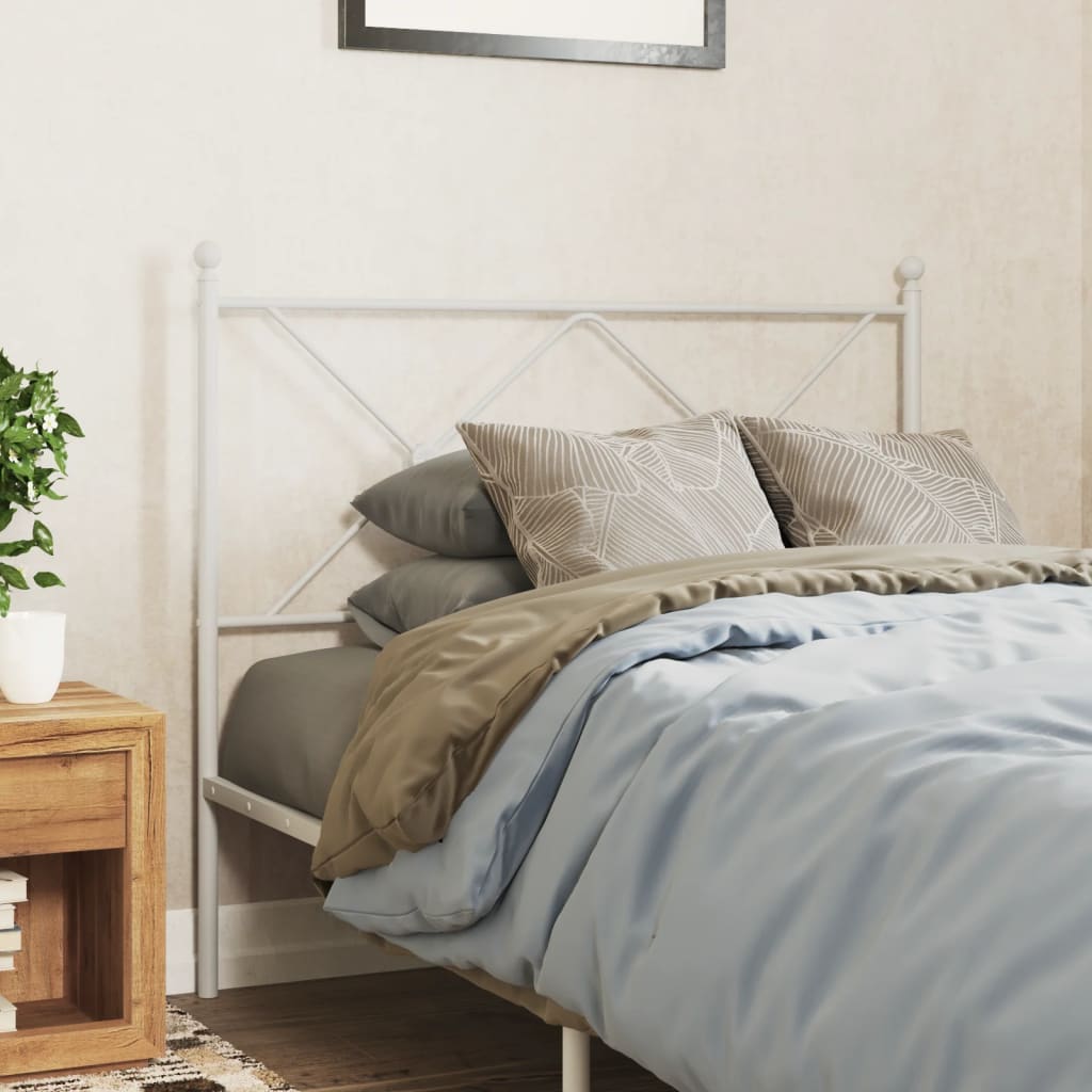 Metal Headboard White 100cm - Direct Imports